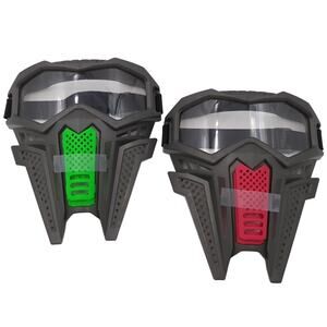 Dart Zone Blasters Force Tactical Gear Team Competition Visor Mask Lot Green Red